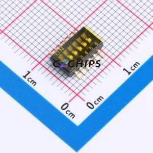 BX-DS1.27-6PTP DIP Switch SMD,P=1.27mm Switch Flat Toggle, Groove Type Single Pole Single Throw 6 1.27mm - Product Image 1