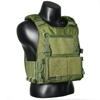 Chaleco Táctico JSH Personalizable con Cremallera, Impermeable, de Nailon, con Sistema Molle, de Poliéster, para Protección al Aire Libre, Defensa Personal, Unisex