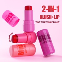 Fard à paupières 4 couleurs pour gelée de fruits Marque privée Fard à paupières hydratant Bâton imperméable à l'eau Joue Liquide Blush Teinte