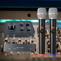 Système de sonorisation sans fil pour home cinéma, mélangeur de karaoké professionnel, deux microphones sans fil, son cristallin, UHF 16 canaux, son en plastique