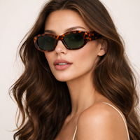 Gafas de Sol Polarizadas Negras para Hombre, con Logotipo Personalizado, Diseño Moderno 2026, Montura Rectangular Gruesa, Protección UV, Gafas de Sol para Mujer
