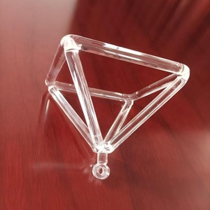 高端手工制作透明石英水晶歌唱金字塔水晶柱，用于声音疗愈 - Product Image 1