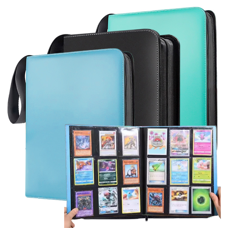 Classeur standard à 9 pochettes en PU avec pages fixes