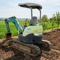 Mini Excavadora Usada Barata de 3.5 Toneladas con Motor Yanmar, de Segunda Mano, Compacta, de Cola Cero, Diésel, Equipo Agrícola
