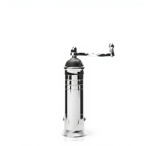 Molinillo de pimienta de latón con mecanismo metálico, molinillo manual de especias para utensilios y accesorios de cocina, acabado en níquel. - Product Image 1