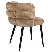 Chaise de salle à manger en velours élégante en gros avec quatre pieds métalliques stables pour mobilier de salle à manger d'appartement