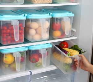 Haixin Clear Refrigerator storage box Plastic Food Grade Material Organizer Storage Bins With Lids OEM/ODM