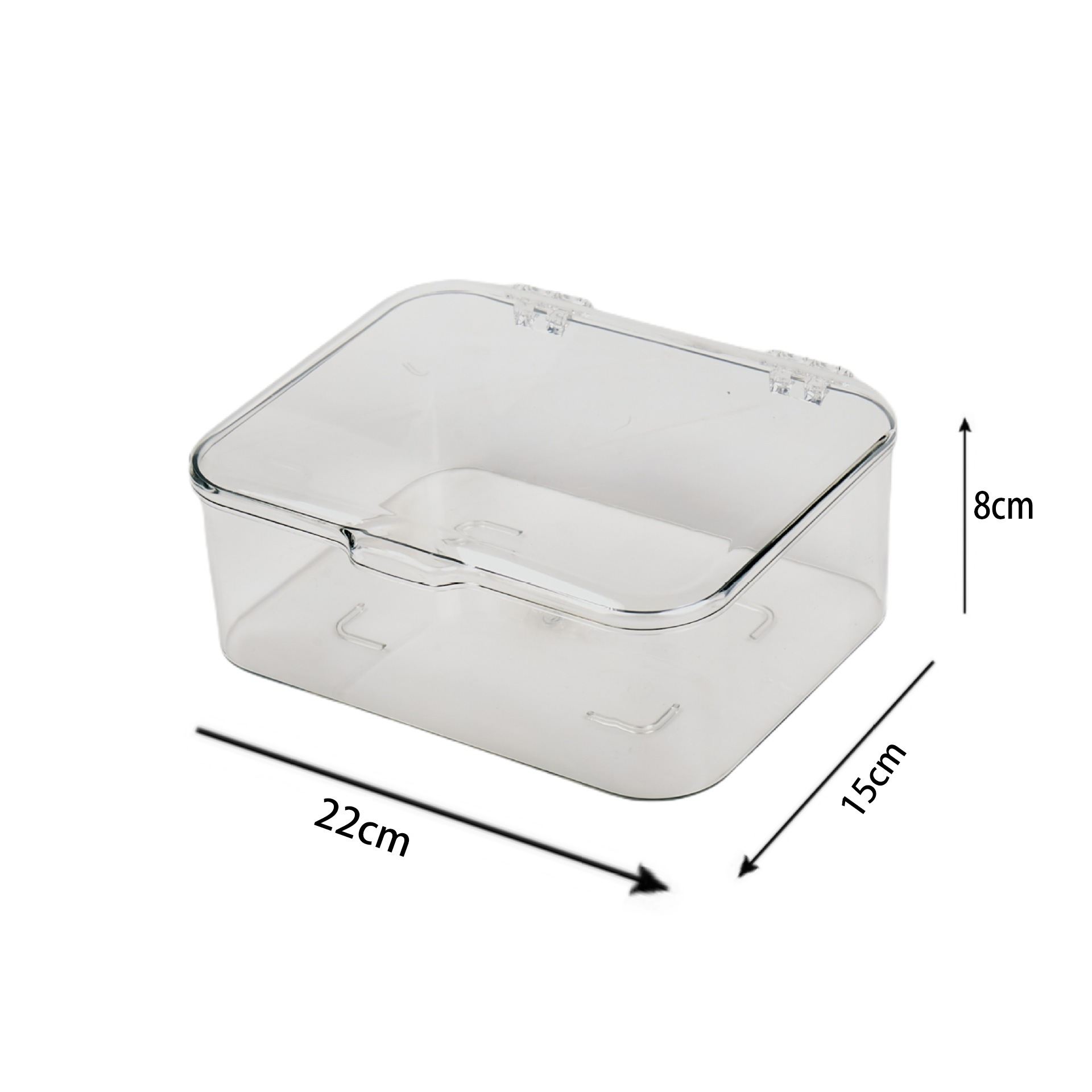 Caja de almacenamiento transparente con tapa abatible [Tamaño pequeño, sin empaquetar]