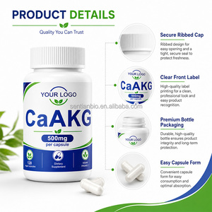 Capsules de Calcium Alpha-Cétoglutarate (CaAKG) Marque Blanche – <span class=keywords><strong>120</strong></span> Comprimés – Vente en Gros – Fournisseur d'Usine – Conditionnement en Bouteille - Product Image 3