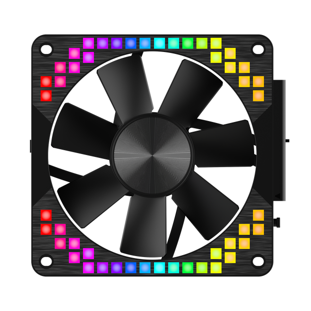 Ruix RX26 ARGB Magnetic Cooling PC Cooler Easy Installation Computer Case Fan with Building Block Design Plastic Heatsink
