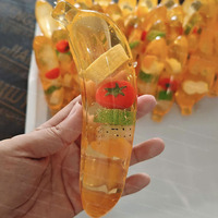 Jouet sensoriel anti-stress en forme de banane en vaseline transparente, rempli de fruits, pour enfants et adultes, idéal pour la vente en gros