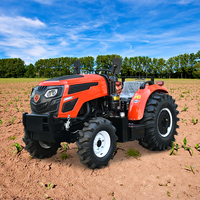 Mini tracteur agricole diesel 4x4 de 50 à 120 CV avec boîte de vitesses et pompe, pièces optionnelles pour l'agriculture
