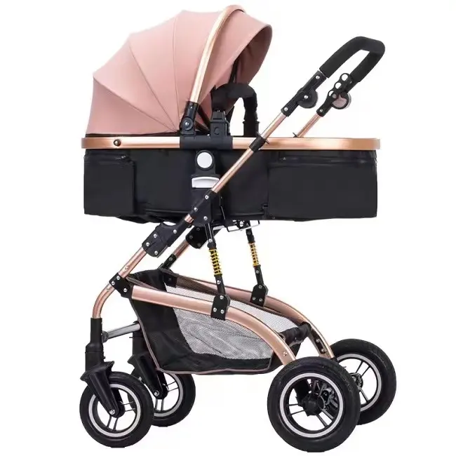 Penjualan langsung pabrikan stroller ringan empat roda dengan ban besar, obral besar online di Tiongkok