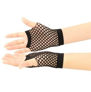 Gants <span class=keywords><strong>en</strong></span> résille Gants courts <span class=keywords><strong>en</strong></span> <span class=keywords><strong>maille</strong></span> de nylon Gants sans doigts pour femmes et filles Costume des années 80 Accessoires de soirée de mariage Vente <span class=keywords><strong>en</strong></span> gros - Product Image 5