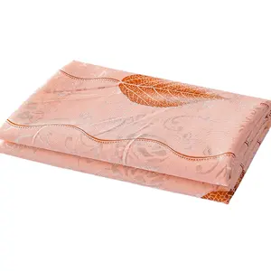 Wholesale Knitted Fabric King Sized Bed Mattress Pink Leaf Polyester Tricot Knitted Fabric