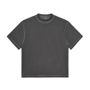 Camiseta Básica de Cuello Redondo, 100% Algodón, Tejido de Punto, Estilo Vintage Lavado, Diseño Estampado en Varios <span class=keywords><strong>Colores</strong></span> para Uso Casual - Product Image 1