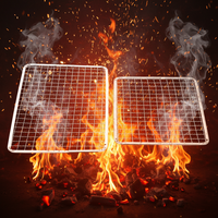 Filet de gril en métal à mailles carrées jetables pour barbecue de restaurant