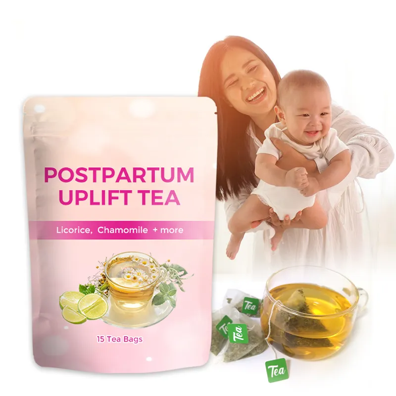 OEM setelah melahirkan hormon pendukung suasana hati teh Postpartum produk keseimbangan teh kesuburan untuk wanita