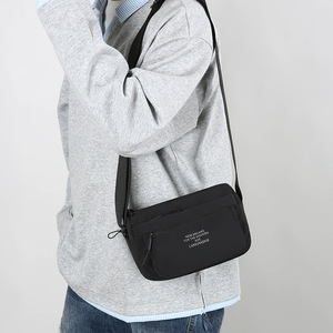 Nylon Crossbody Shoulder Bag Multi Zipper Pockets Water-Repellent Adjustable <b>Strap</b> Lightweight Large Capacity Fashion - Product Image 6