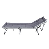 Canapé-lit pliant moderne lit de camping en plein air inclinable avec cadre métallique pliable pour chambre à coucher et hôtel