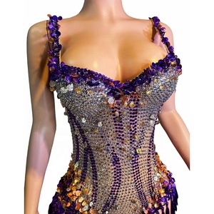 Vestido de Noche Sexy con Flecos de Cristal para Cantante Femenina, Estilo <span class=keywords><strong>Taylor</strong></span> Swift, para Actuaciones en Discotecas y Bares - Product Image 6