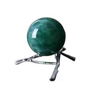 批发天然愈合绿色萤石水晶球装饰用水晶球