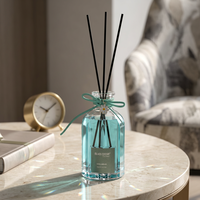 Diffuseur de parfum en verre pour voiture, à bâtonnets, à l'huile essentielle, pour décoration d'intérieur, désodorisant longue durée, sans parfum artificiel
