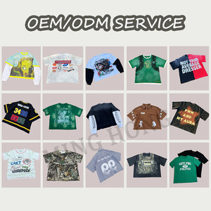 T-shirt en coton surdimensionné sérigraphié de haute qualité de style de rue personnalisé - Product Image 2