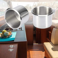Porte-gobelet encastré en acier inoxydable, plateau pour boissons, pour camping-car, caravane, yacht, bateau, fourgon aménagé, support de boisson encastré