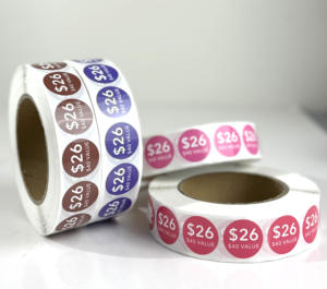 Logotipo personalizado privado Circular Adesivos Fabricante impermeável impresso logotipo personalizado etiqueta adesivos rolo - Product Image 2