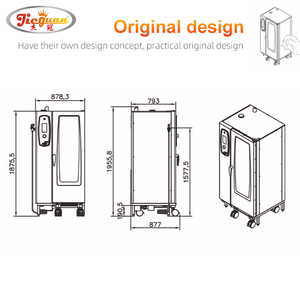 فرن بخار تجاري عمودي بشاشة تعمل باللمس 20 طبقة فرن كهربائي كومبي - Product Image 2