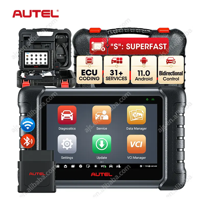 Aute MaxiDAS DS808S-BT Android 11 VCI MINI Wireless Coding OBD2 Scanner Diagnostic Tool Scanner Upgraded of Autel Maxidas DS808
