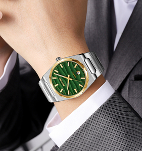 Elegante reloj en tono plateado con opciones de detalles en varios colores para un look elegante y versátil, logotipo personalizable directamente del fabricante. - Product Image 3