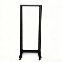 Baie de serveur mobile ouverte à double colonne 19 pouces 32U 550*1600*120MM en acier laminé à froid SPCC, profondeur 120 mm