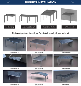 High Quality Garden Pergolas and <strong>Gazebos</strong> Outdoor Backyard Electric Louvered Pergola Roof System Waterproof for <strong>Sale</strong> - Product Image 5