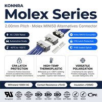 Molex Mini50 Alternative Steckverbinder für Autokameras, 34-Pin-Buchse, Mini 50 Äquivalent Gehäuse, Kompatibel mit 560023 Crimp