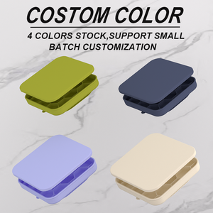 ZMaker New 2 in 1 Mangkuk Anjing Silikon Persegi Alas Jilat Mangkuk Makan Lambat dengan Tutup Mangkuk Makan Lambat Anjing Model Sarang Lebah - Product Image 3