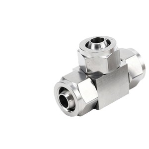 304 Stainless Steel <b>Quick</b> Connect Fitting Pe8 5 Tee Pneumatic Hose <b>Connector</b> - Product Image 1