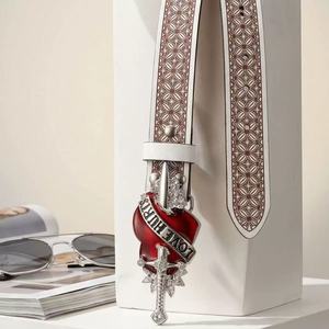 <span class=keywords><strong>Ceinture</strong></span> pour hommes de style européen américain Vintage Punk <span class=keywords><strong>Ceinture</strong></span> à une flèche en alliage PU et plastique Cross-Border Belts - Product Image 4