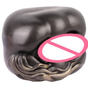 Masturbador Masculino con Forma <span class=keywords><strong>de</strong></span> Trasero <span class=keywords><strong>de</strong></span> Caballo Marrón, Copa Invertida, Doble Orificio Vaginal y Anal, Sensación Realista al Tacto, 100% - Product Image 1