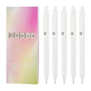 Stylo en gel en plastique souple recouvert de caoutchouc personnalisé avec logo, impression OEM, vente en gros, clic, pression - Product Image 2