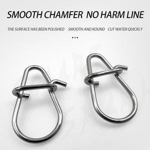 Mousqueton de pêche en acier inoxydable Double verrouillage manivelle appât snap ressort crochet connecteur pêche Snap Pin accessoires - Product Image 4