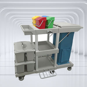 Carros de Servicio de Limpieza Multifuncionales C-7, Carro de Limpieza de Plástico con Ruedas, Carro Utilitario para Hospital - Product Image 5