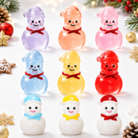 Figurines de bonhommes de neige miniatures en résine phosphorescente en gros, ornements de Noël en résine, miniatures de Noël pour projets de bricolage