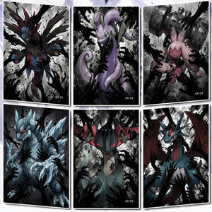 Scatola sigillata di bustine di <span class=keywords><strong>carte</strong></span> collezionabili Pokémon a tema scuro, formato grande, con linguette a strappo, fan art, per giochi da tavolo - Commercio all'ingrosso - Product Image 4