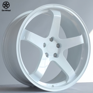 Jantes en alliage d'aluminium personnalisées DW <span class=keywords><strong>17</strong></span> 18 19 pouces, finition blanc brillant, multi-rayons, livraison directe d'usine, 5x114.3, certifiées JDM JWL VIA - Product Image 4