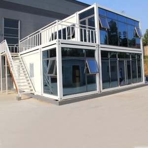 Phong Cách Mới Xách Tay Hai-Tầng Modular Đúc Sẵn Thép <span class=keywords><strong>Container</strong></span> Nhà Phẳng Gói <span class=keywords><strong>Container</strong></span> Được Sử Dụng Như Văn Phòng - Product Image 1