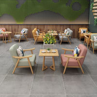 Meubles de salon modernes pour restaurants, table et chaises en bois massif pour restaurants, cafés, salons de thé, stands de desserts, tables de canapé