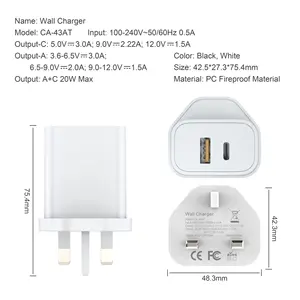 Large Stock Pd20w Charger Uk For For Iphone 14 Pro Max For Samsung Charger With Cable For Iphone 20w For Apple Charger