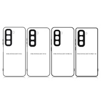 Coques de téléphone portable personnalisées vierges 2D en TPU+PC, sublimables, antichoc, étanches, Novelcases noires pour Infinix Hot 50 50i 50Pro+ 30
